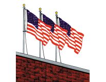 6' Streaming Roof Mount Flagpole Set